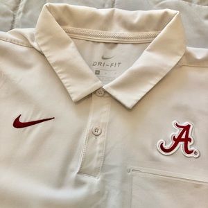 Men’s Alabama Crimson Tide Nike Dri-Fit Polo (White)